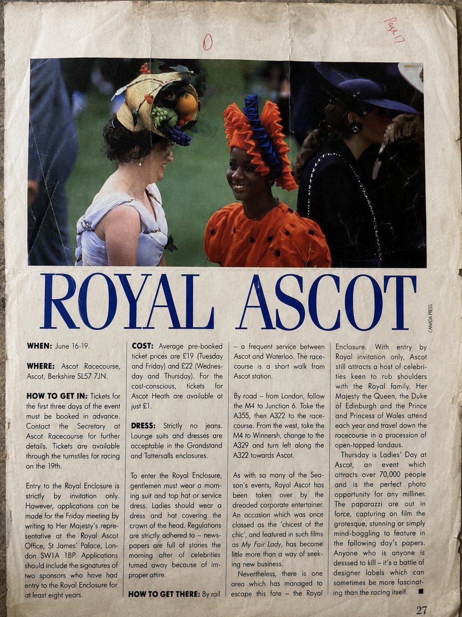 Royal Ascot, page 27